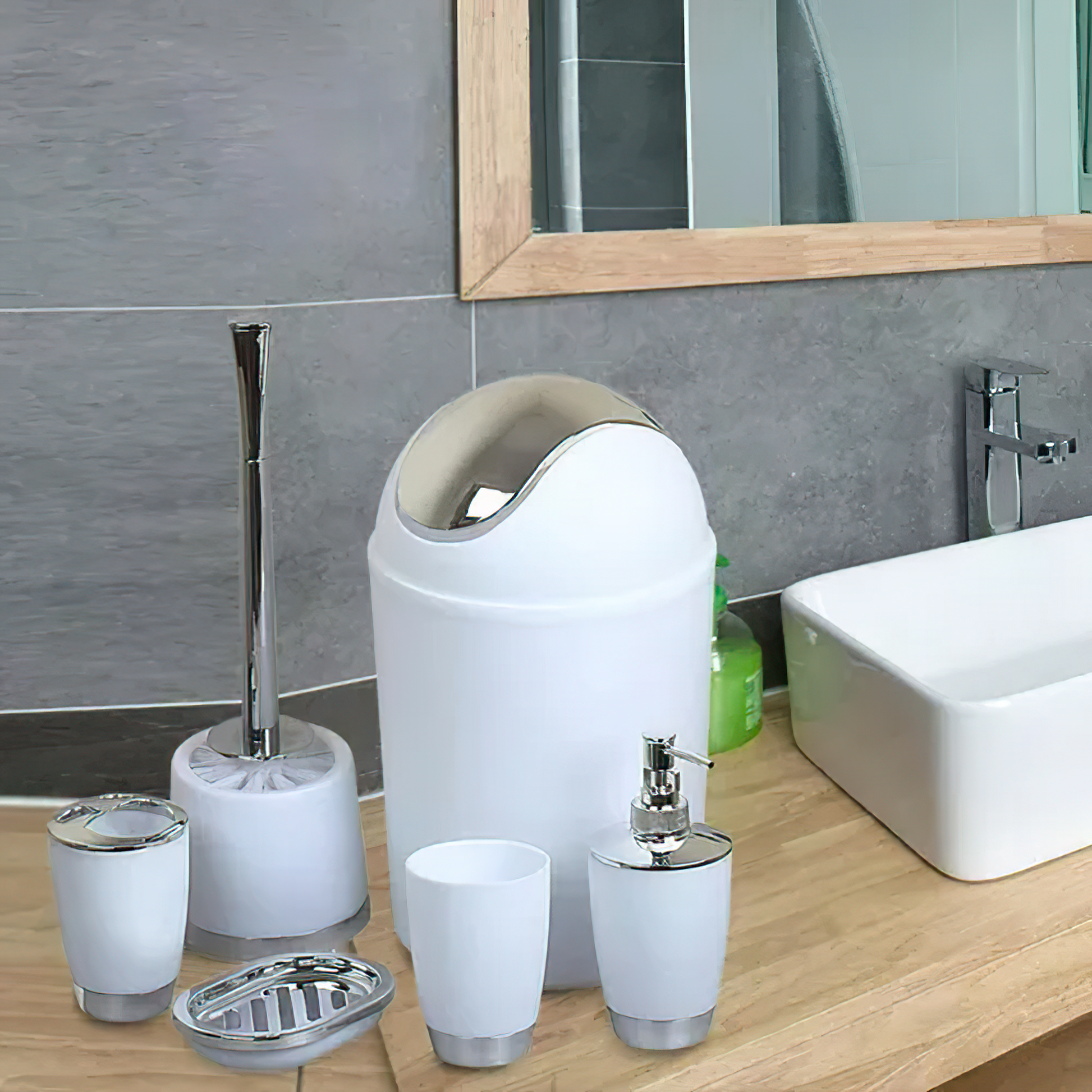 Juego de Accesorios de Baño de 6 Piezas