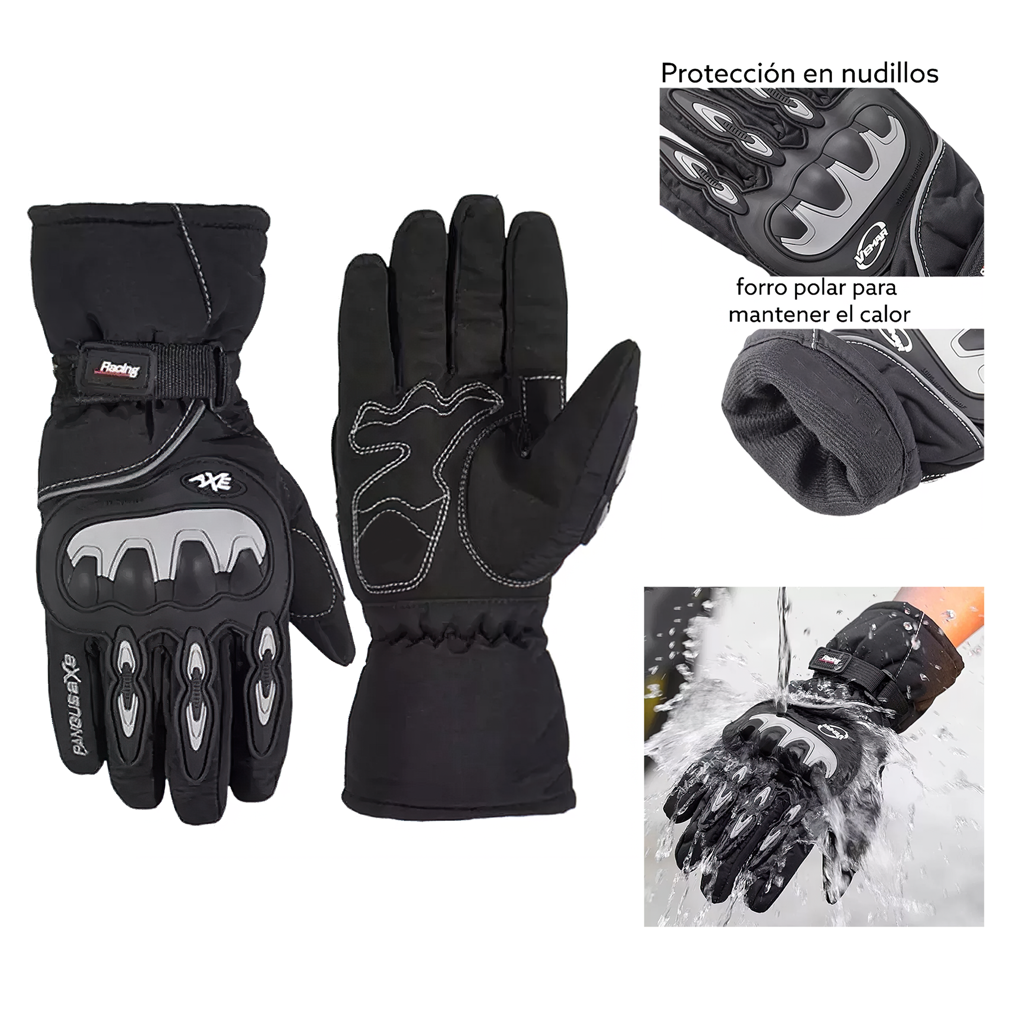 Guantes Impermeables con Cortavientos