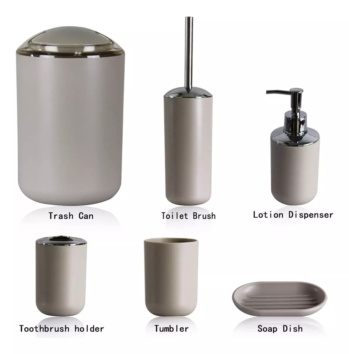 Juego de Accesorios de Baño de 6 Piezas