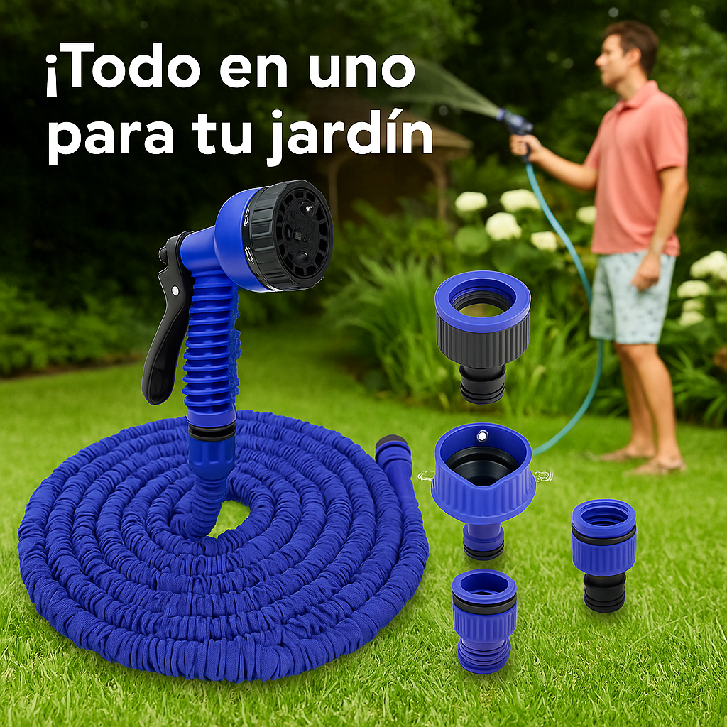 Manguera de Plástico Flexible Expansible para Agua - 15 metros