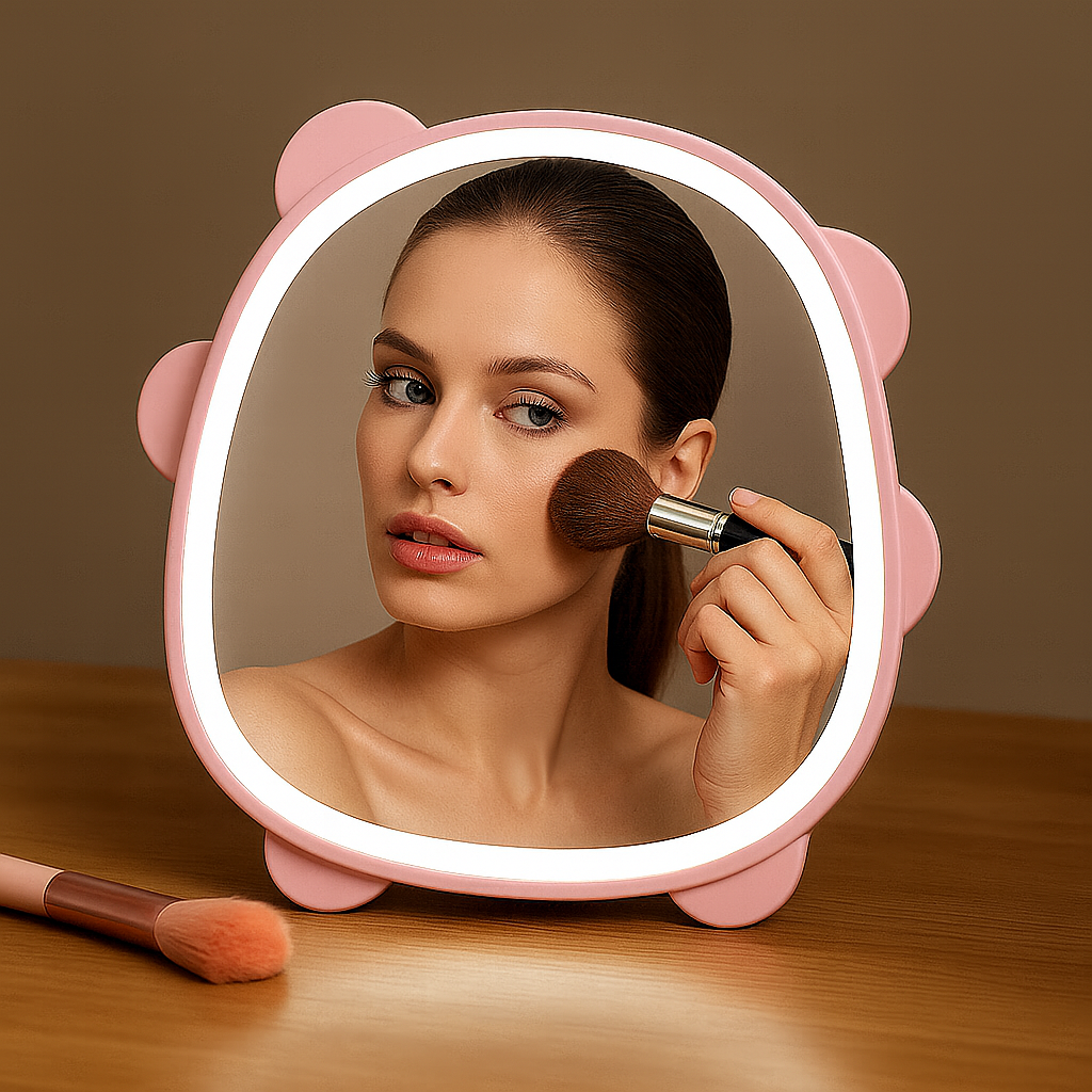 Espejo Iluminado Maquillaje Tipo Oso