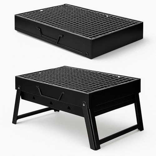 Asador Plegable Portátil de Carbón