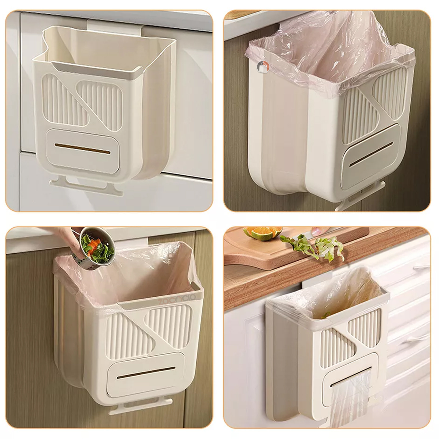 Cubo de Basura Plegable para Cocina – Colgable y Portátil