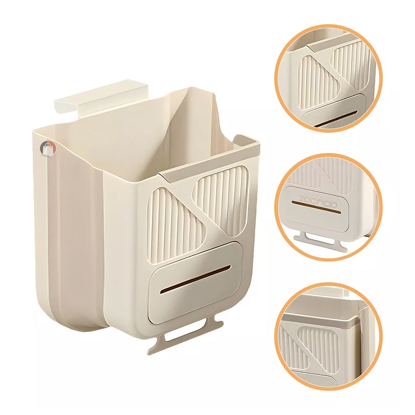 Cubo de Basura Plegable para Cocina – Colgable y Portátil